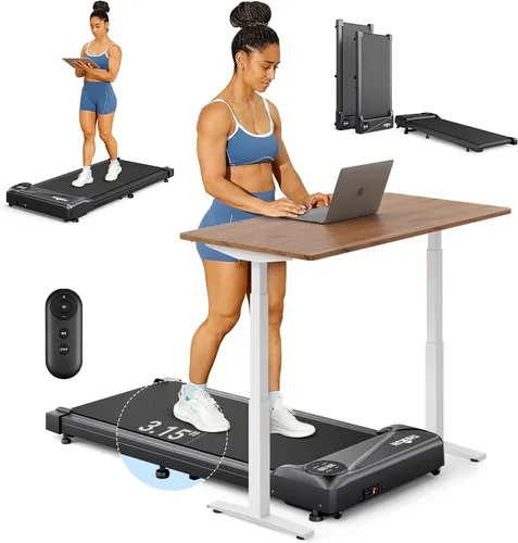 Vista 8 de THERUN Walking Pad Treadmill Under Desk, Portable Mini Treadmill for Home/Office, Walking Pad Machine with 2.5HP and 265 lbs Weight Capacity Remote