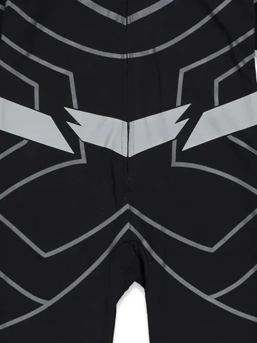 Vista 7 de Marvel Los Vengadores Spider-Verse Spider-Man Venom Iron Man Cremallera Completa Traje de Cosplay Mono para Recién Nacido a Niño Pequeño Black
