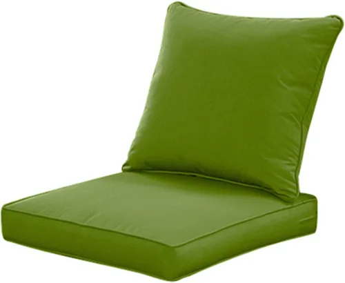 Vista 18 de QILLOWAY Juego de cojines de poliéster para sillas de exterior, cojines de exterior para muebles de patio, todo tipo de clima. Gris carbón/negro