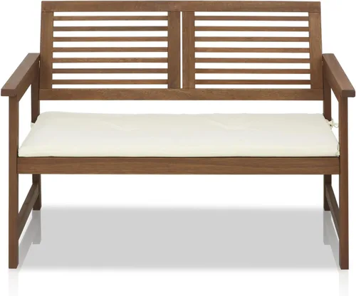 Vista 4 de Furinno FG161167 Tioman Banco de madera dura para exteriores en aceite de teca, natural