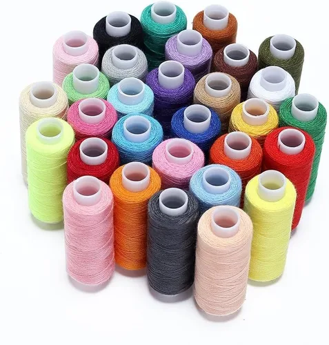Vista 2 de Candora Bobina de hilo de coser, 30 colores, 250 yardas cada poliéster multiusos para coser a mano y a máquina