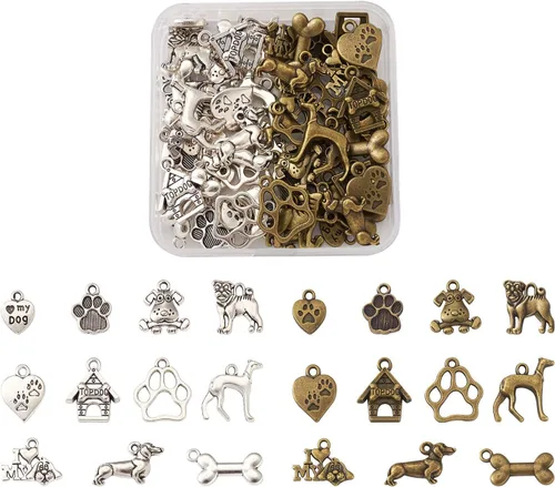 Vista 13 de Craftdady Colgantes de estilo tibetano con temática mixta antigua para la fabricación de joyas de bricolaje