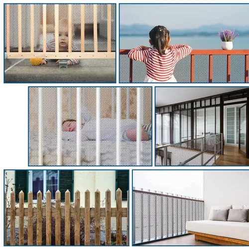 Vista 8 de Banister Guard - Red de seguridad infantil de 6.6 x 2.6 pies, barandilla para escaleras, barandillas de malla para niños, juguetes, mascotas