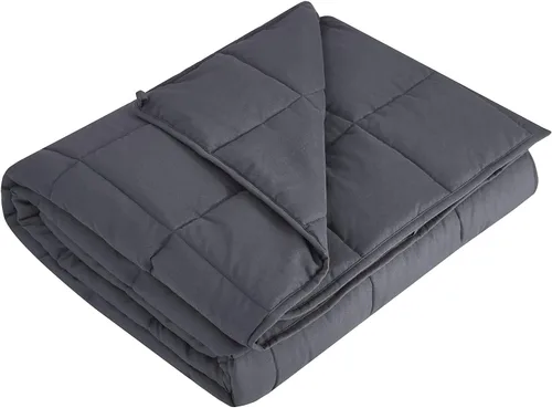 Vista 56 de L'AGRATY Manta con peso de 5 libras, para regazo, manta pequeña y portátil para adultos, refrescante, para viajar, relajarse y dormir, para todas