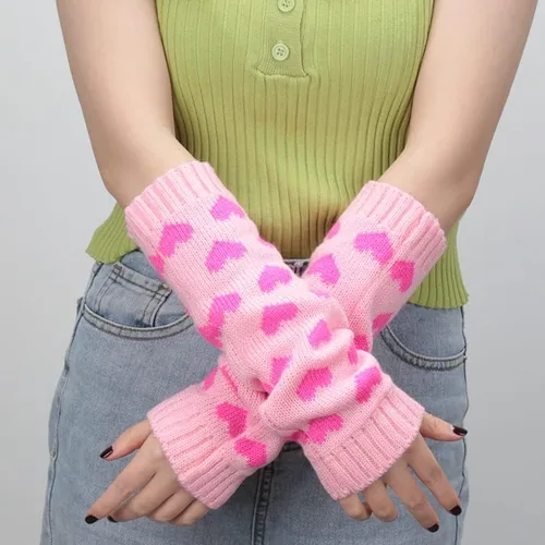 Vista 5 de Calentadores de brazo Y2k Gyaru Kawaii Lolita manga larga brazo japonés Harajuku guantes sin dedos guantes lindos pastel góticos accesorios