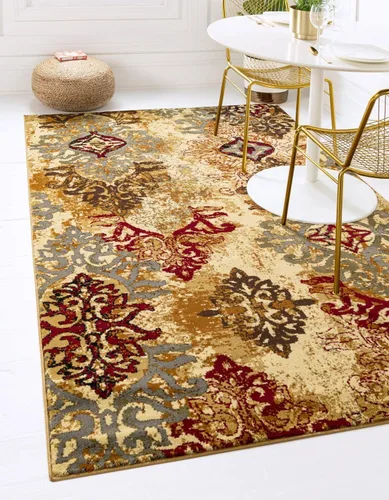 Vista 12 de Unique Loom Barista Collection - Alfombra de área - Congencis (2' 2" x 3' 1" Rectángulo, Beige/Azul)