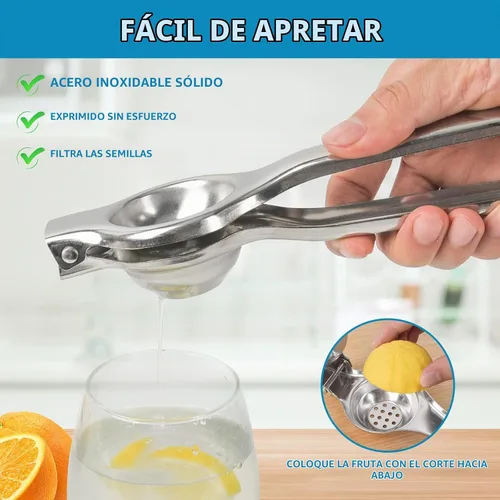 Vista 8 de Jenkin Exprimidor manual de acero inoxidable Exprimidor de limón cítrico,Exprimidor de frutas Lime Press Metal,Herramienta profesional de la cocina