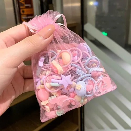 Vista 5 de 40 ligas para el cabello para niñas, lindas bandas elásticas para el cabello, soportes suaves para coletas, accesorios para el cabello para bebés