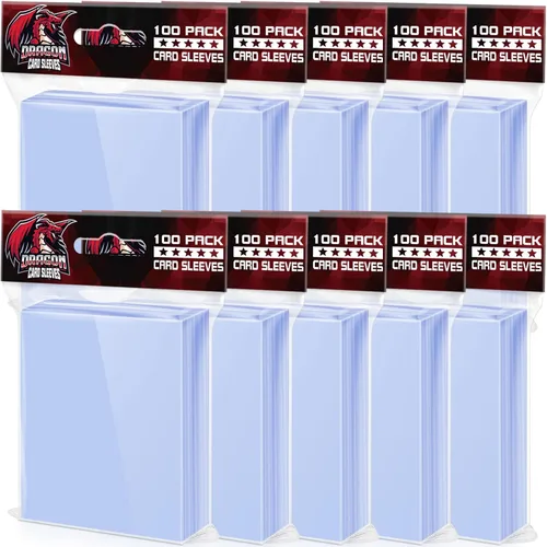 Vista 8 de 500 fundas para tarjetas de intercambio, fundas suaves y transparentes para tarjetas de béisbol, fundas de centavo para tarjetas estándar, Sprots