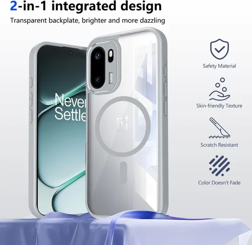 Vista 25 de Funda magnética transparente compatible con Xiaomi 17T, color negro 2 en 1 PC + TPU cubierta de teléfono a prueba de golpes, carcasa protectora