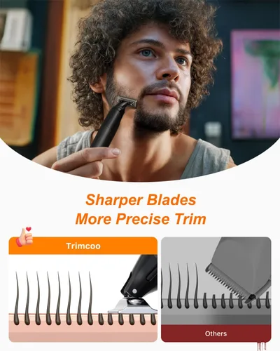 Vista 3 de [2026 - Recortadora de pelo para barba y cuerpo mejorada para hombres [todo en uno] Carga rápida USB-C, afeitadora eléctrica sin dolor para ingle