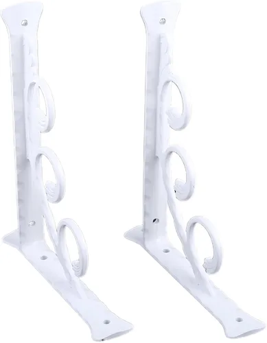 Vista 4 de 2 soportes flotantes de forma triangular para estantes invisibles, soportes de metal derecho montados en la pared, soporte triangular para estantes