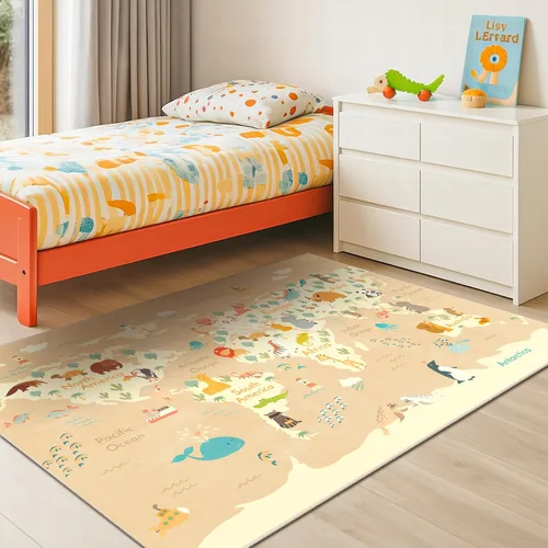 Vista 24 de Alfombra preescolar del alfabeto de 3 x 5 para niños pequeños, alfombra de juego ABC suave para el aprendizaje del bebé, alfombra educativa
