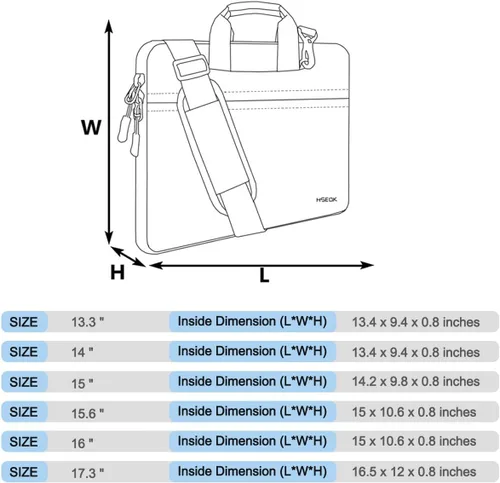 Vista 3 de Funda para laptop de 13.3 pulgadas con correa para el hombro, maletín delgado para computadora con correa compatible con MacBook Air/Pro 13/Pro 14