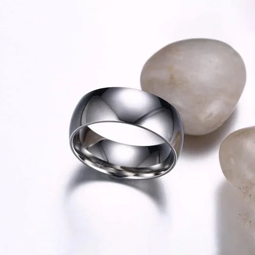 Vista 5 de TTVOVO Anillo para hombre de 0.079 in, 0.157 in, 0.236 in, 0.315 in, acero inoxidable, anillos simples para hombres, mujeres, niños y niñas, anillos