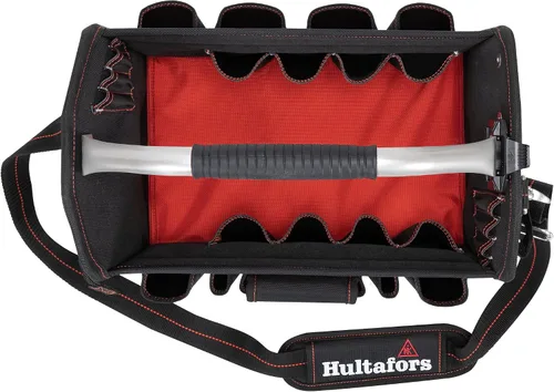 Vista 6 de Hultafors Work Gear HT5587 - Portaherramientas con parte superior abierta, 32 bolsillos, bolsa de herramientas de poliéster balístico resistente