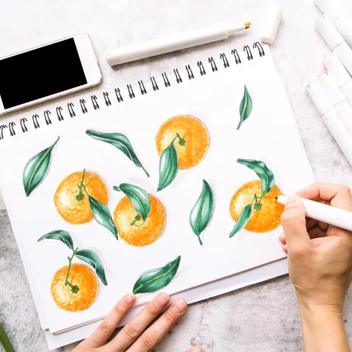 Vista 5 de Marti Vanci - Paquete de 2 cuadernos de bocetos de tapa dura de 8.5 x 11 pulgadas, bloc de dibujo con espiral, sin ácidos, para artistas, bocetos