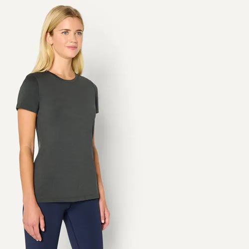Vista 69 de Amazon Essentials Camiseta de manga corta con cuello redondo para mujer, de secado rápido, para entrenamiento, gimnasio, paquete múltiple