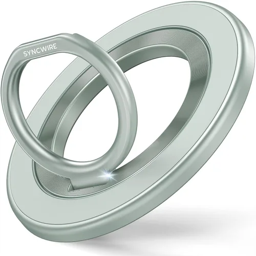 Vista 16 de SYNCWIRE - Soporte magnético con aro para MagSafe, rotación de 360 grados, agarre y soporte para teléfono, aro para dedo, doble imán, compatible
