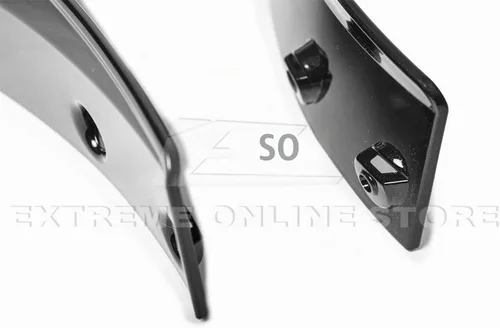 Vista 4 de Repuesto para Corvette C7 2014-2019 Z06 Etapa 3 Estilo Parachoques Delantero Inferior Divisor Extensión Lateral Aletas