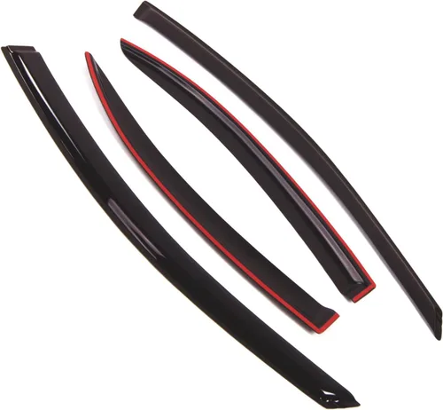 Vista 2 de Visor de ventana compatible con Chrysler Sebring 2001-2006, DGWV2-097S, deflector de montaje exterior, protector de lluvia, humo oscuro, juego de 4