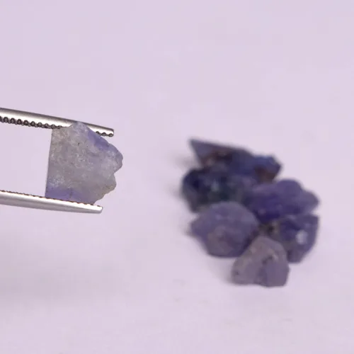 Vista 2 de REAL-GEMS Cristal de tanzanita azul natural con certificación EGL de 26.00 Ct Lote de 7 piezas de piedras preciosas sueltas, Gema, Tanzanita mejorada