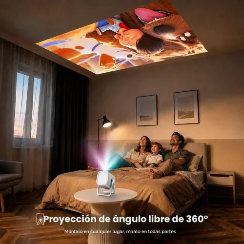Vista 9 de Proyector 4K para Exteriores [Lanzamiento Corto/1200ANSI/Aplicaciones Integradas] con WiFi y Bluetooth, Proyector de Enfoque Automático con Soporte