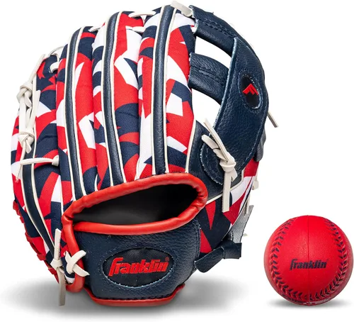 Vista 13 de Franklin Sports Guantes de béisbol para niños, guantes de teeball RTP para jóvenes + juego de pelotas, guantes de teeball para niños y niñas, niños