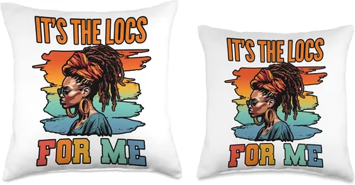 Vista 3 de Locs Afro Dreadlocks Love Natural Beauty Hair It's the Locs for Me Afro Hair - Almohada negra americana africana, 16 x 16 pulgadas, multicolor