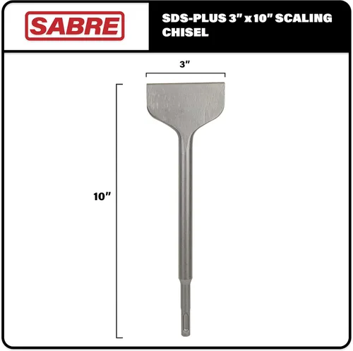 Vista 2 de SDS Plus - Broca de raspado Thinset de 3 x 10 pulgadas, cincel Thinset, broca de cincel SDS para taladros de martillo - Eliminación de azulejos