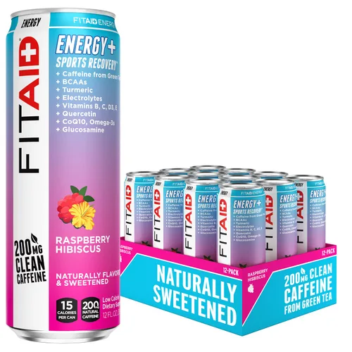 Vista 18 de Bebida FITAID ENERGY, 0.007 onzas de cafeína natural, keto, piña y mora, omega-3, 15 calorías, paleo, vegana y sin gluten, sin edulcorantes