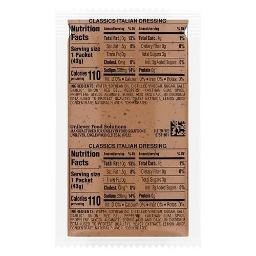 Vista 2 de Hellmann's Classics - Paquetes de aderezo italiano para ensaladas, 1.5 onzas, paquete de 102