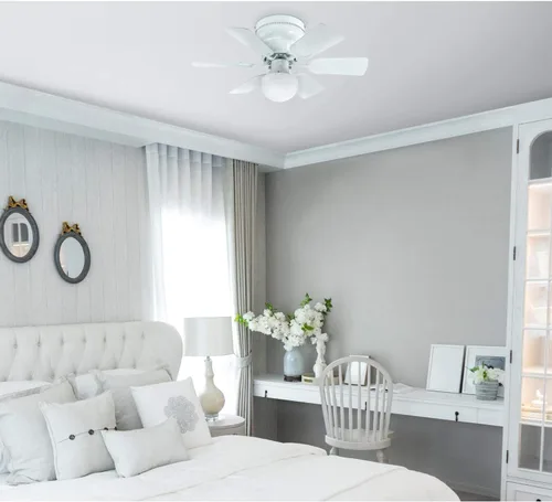 Vista 5 de Westinghouse 7230800 - Ventilador de techo pequeño con luz, 30 pulgadas, color blanco Indoor installation, Compact design for small rooms