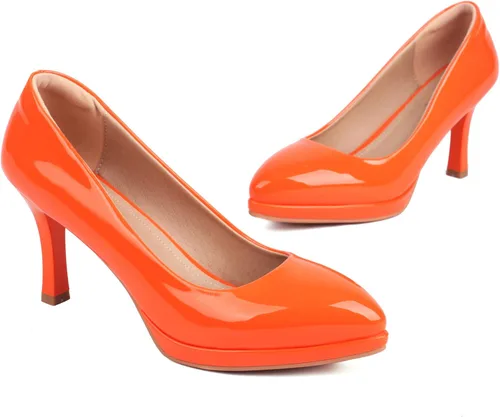 Vista 6 de XIEDA Zapatos de tacón alto con plataforma baja y punta puntiaguda para mujer