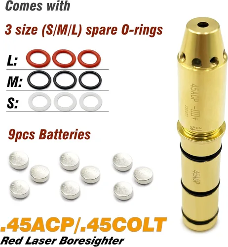 Vista 4 de BOOLIT EYE Especial Laser Boresighter Láser de extremo de cañón Láser Bore Sight con precisión y fácil de ajustar a revólveres, pistolas, rifles