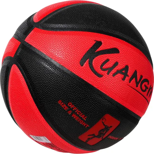 Vista 6 de Kuangmi Balón de baloncesto personalizado para interiores y exteriores (tamaño 7/29.5")