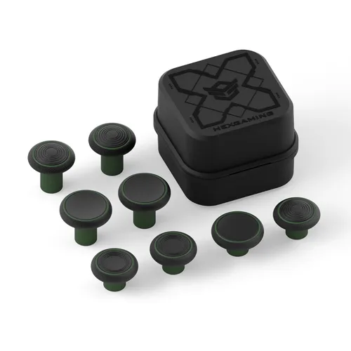 Vista 12 de HEXGAMING Palancas de repuesto de 2 alturas abovedadas y cóncavas para controladores Phantom y Ultimate Pro - Parte base no está incluida