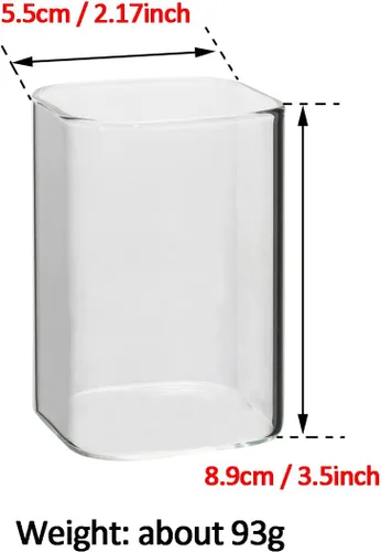Vista 2 de Tupalizy Vasos cuadrados de vidrio, vasos altos para agua, vino, cerveza, cócteles, jugo, té helado, café, bebidas mixtas, cocina, fiesta, hogar