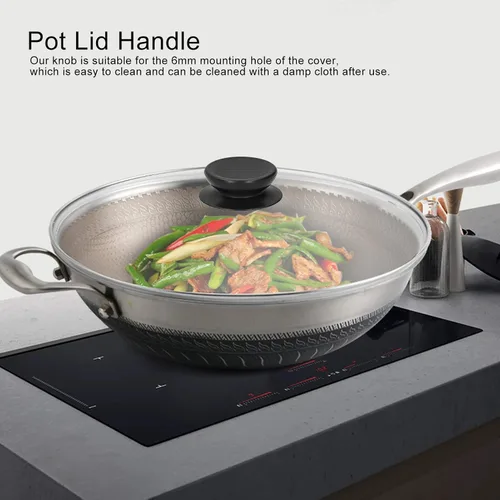Vista 3 de 4 pomos de repuesto para tapa de olla, pomo superior universal para tapa de olla resistente al calor, asas de sujeción para sartenes y tapas