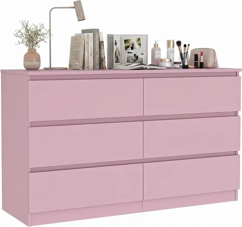 Vista 21 de Cómoda negra para dormitorio, cómoda moderna de 6 cajones con cajón profundo, cómoda ancha, muebles organizadores de almacenamiento para dormitorio