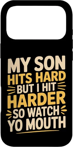 Vista 22 de My Son Hits Hard But I Hit Harder So Watch Yo Mouth - Case for iPhone XR