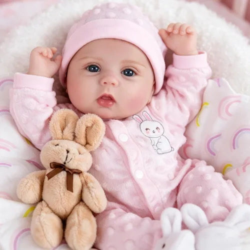 Vista 15 de Milidool Muñecas bebé realistas renacidas para niñas - Muñeca de recién nacida realista de 18 pulgadas, lindo regalo para niños de 3 años