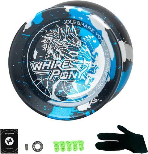 Vista 12 de LIXADA Yoyo Ball Aleación de aluminio con rodamientos sensibles y no respondentes+cuerda Yoyo+guante, juego de bolas de yoyo profesional portátil