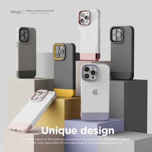 Vista 7 de elago Funda Glide Armor diseñada para iPhone 14 Pro Max, protección contra caídas, funda protectora de TPU a prueba de golpes, piezas mejoradas a