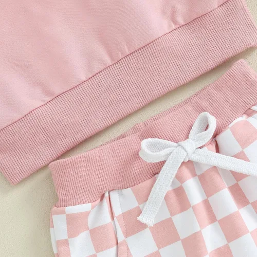 Vista 6 de Lesimsam Conjunto de sudadera de manga larga para bebé niño y niña, para otoño e invierno