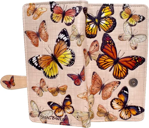 Vista 5 de Shag Wear Bumblebee Garden Large Wallet 7" Blue Bumblebee Garden Blue