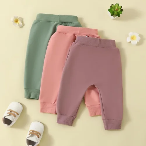 Vista 3 de Gaono Pantalones deportivos para bebé y niña, pantalones deportivos para niños pequeños, pantalones deportivos casuales de otoño e invierno