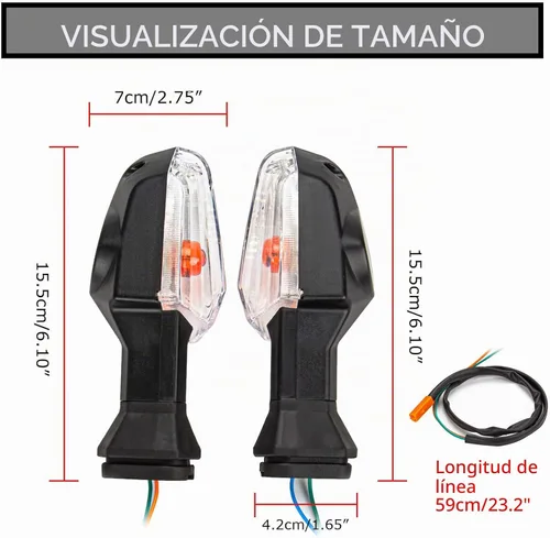 Vista 3 de PSLER Luz intermitente trasera delantera trasera para Ninja 650 ER-6F 2012-2016 para Ninja 300 EX300 2012-2016 y para Ninja 1000 2011-2017