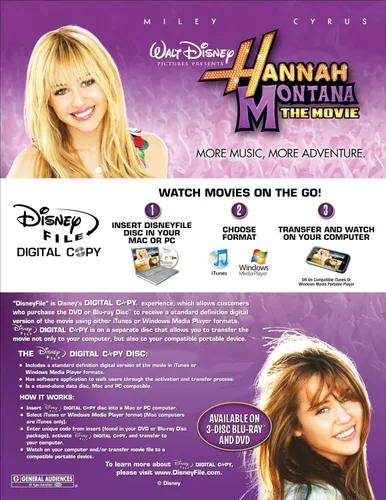 Vista 2 de Hannah Montana The Movie (Two-Disc Edition + Digital Copy)
