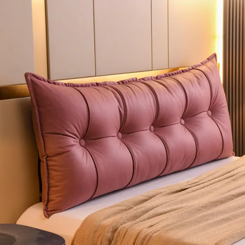 Vista 9 de Almohada grande para cabecero, cojín de cuña para reposo en cama, almohada de lectura, impermeable, para sentarse en la cama, sofá cama, respaldo